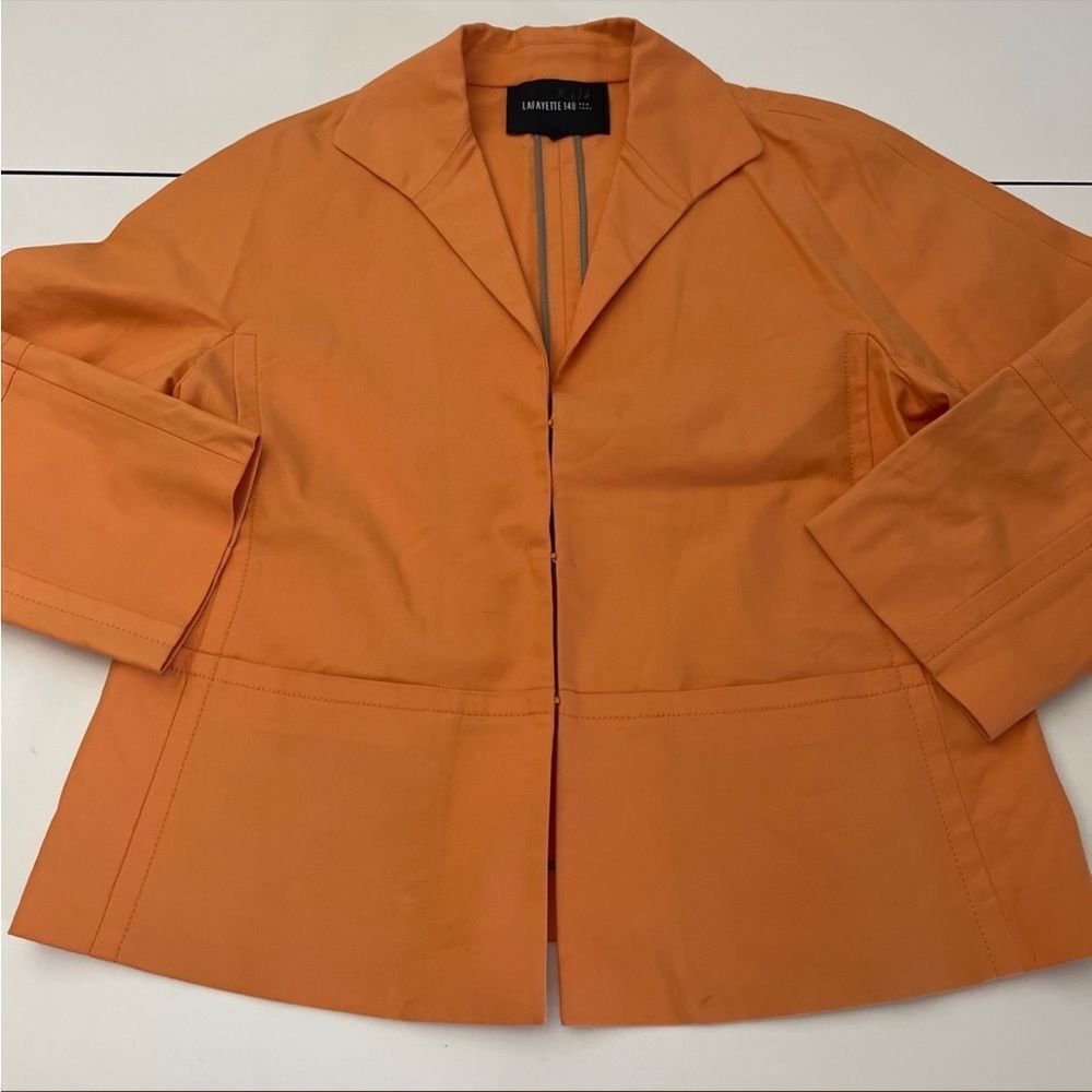 Lafayette 148 orange blazer 2‎